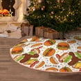 thumbnail image 5 of Gaeub Burger Print Christmas Tree Skirt,Christmas Decorations,Round Xmas Skirt for Christmas Indoor Decorations Xmas Winter Holiday Party Supplies-30", 5 of 6