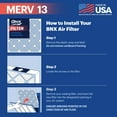 thumbnail image 5 of BNX TruFilter 14x24x1 Air Filter MERV 13 (4-Pack) - MADE IN USA - Electrostatic Pleated Air Conditioner HVAC AC Furnace Filters for Allergies, Pollen, Mold, Bacteria, Smoke, Allergen, MPR 1900 FPR 10, 5 of 5