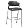 thumbnail image 2 of Hillsdale Molina 30 Metal Contemporary Bar Stool in Gray/Chrome, 2 of 8
