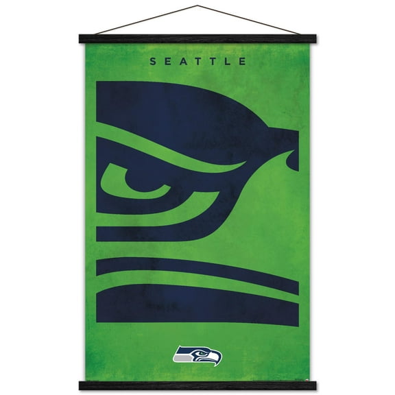 NFL Seattle Seahawks - Logo 25 Wall Poster with Magnetic Frame, 22.375" x 34"
