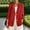 Red, variant on Snorda Linen Blazer for Women Button Up Long Sleeve Blazer With Elastic Cuffs and Pockets Loose Lightweight Casual Jacket Breathable Outerwear for Fall Daily Layering Outfits Office Looks