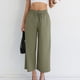 thumbnail image 4 of Pantalones Elásticos de Cintura para las Mujeres Color Sólido Vendaje Casual Pantalones Largos con Bolsillos, Pantalones de Cintura Alta Mujeres Cómodos Control Del Vientre Primavera Verano, 4 of 5