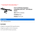 thumbnail image 2 of Front Left Window Regulator - Compatible with 2013 - 2018 Nissan Sentra 2014 2015 2016 2017, 2 of 2
