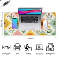 thumbnail image 5 of Long Mouse Pads for Desk,Pioneer Flower Floral Print Pattern Desk Mats on Top Of Desks, Desk Mouse Pad Extra Large with 3mm Non-Slip Base and Stitched Edge for Gaming,Office,Work,Home 35.4"x15.7", 5 of 6