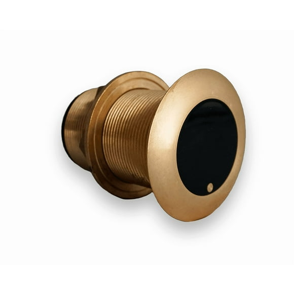 Si-Tex Transducer BT70H600-00 Echonautics; Thru-Hull Mount With 0 Degree Tilted Element; Low Profile; 130 To 210 kHz CHIRP Hight Frequency; 600 Watt Power; 26 Foot Cable; Bronze