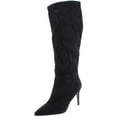 thumbnail image 1 of Steve Madden Womens Kimari Faux Suede Tall Dress Boots Black 7.5 Medium (B,M), 1 of 2