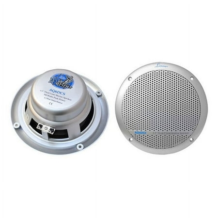 360 Watts 6.5-in Dual Cone Marine Speakers (Silver Color)