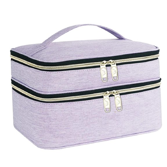 Vogacara Bolsa de almacenamiento de esmalte de uñas Bolso con cremalleras resistentes Bolsa de cosméticos de viaje Juegos de manicura Tipo 3