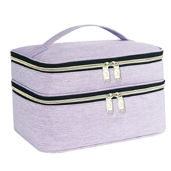 Vogacara Bolsa de almacenamiento de esmalte de uñas Bolso con cremalleras resistentes Bolsa de cosméticos de viaje Juegos de manicura Tipo 3