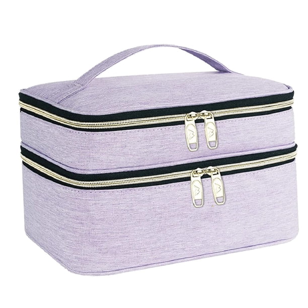 Vogacara Bolsa de almacenamiento de esmalte de uñas Bolso con cremalleras resistentes Bolsa de cosméticos de viaje Juegos de manicura Tipo 3