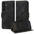 thumbnail image 1 of Funda GANGXUN para Samsung Galaxy S25 FE con diseño acolchado elegante, cuero PU, protección total y ajuste preciso, 1 of 5