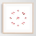 thumbnail image 2 of Pink Roses Illustration Circle - Illustration Floral Flowers Pattern Botanical Minimalist Pastel Nature Unframed Wall Art Print 30 x 30 inches, 2 of 9