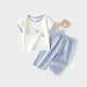 thumbnail image 4 of Ropa fina de verano para bebés, hecha de poliéster, para hombres y mujeres, para recién nacidos, con aire acondicionado, pijama de manga corta y cuello redondo., 4 of 6