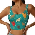 thumbnail image 2 of Lsque Hens And Rooster Printed Women'S Sports Bra, Compression, Moisture Wicking, High-Impact Sports Bra For Women,Supportive sports bra-XX-Large, 2 of 9