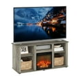 thumbnail image 5 of Furinno Jensen Fireplace TV Entertainment Center with Open Storage Compartment for TV up to 55 Inch, French Oak Grey, 5 of 7