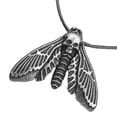 thumbnail image 2 of Collar con colgante de polilla Zulema Cuerda Plata 60 cm, 2 of 7