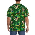 thumbnail image 3 of Haiem Cat St Patrick's day Pattern Men's Casual Shirts Short Sleeve Button Down Shirts Fashion Textured Summer Beach Shirt-Medium, 3 of 5