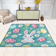 thumbnail image 2 of Yayeee Area Rugs for Living Room 5.2'x4' Non Slip Washable Bedroom Floor Carpet, Cartoon Easter Bunny, 2 of 6
