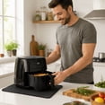 thumbnail image 5 of Fireproof 15x18in Heat Resistant Mats-Heat Resistant Mats for Countertop for Air Fryer - Hot Pad Air Fryer Mat Compatible with Ninja, Coffee Maker, Toaster, Oven - Black, 5 of 6