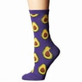 thumbnail image 3 of Socksmith Womens' Novelty Crew Socks "Avocado" (Grape), 3 of 3