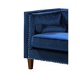 thumbnail image 4 of Uspridefurniture Kittleson 60'' Velvet Tuxedo Arm Loveseat -Blue, 4 of 5