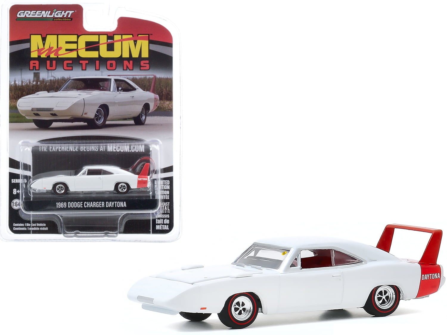 1969 Dodge Charger Daytona White Kissimmee Florida Mecum Auctions Collector Cars Series 5 1 64 Diecast Model Car By Greenlight Walmart Com