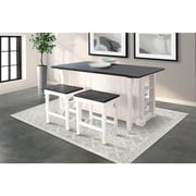 Sunny Designs Carriage House Kitchen Island with Drop Leaf, Wood Espresso, 38 in