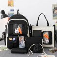 thumbnail image 1 of Mochila de cinco piezas para estudiantes de secundaria, mochila ligera para escuela primaria, mochila femenina de gran capacidad, mochila para libros de texto, 1 of 5