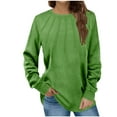 thumbnail image 2 of Zunfeo Women's Cozy Fleece Long Sleeve Tops, Soft Warm Pullover Tunic Sweatshirts for Fall and Winter,Lounge and Casual Wear Green M, 2 of 5