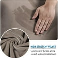 thumbnail image 4 of Modern Velvet Plush 4 Piece High Stretch Sofa Slipcover Furniture Protector Form Fit Luxury Thick Sofa Cover, Machine Washable, 4 of 6