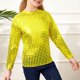 thumbnail image 4 of Blusas y camisas de manga larga con cuello redondo Conjunto de rendimiento con brillo para niños Camiseta versátil de manga larga con cuello redondo para niños Camiseta de poliéster para niños, 4 of 6