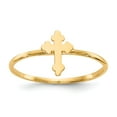 thumbnail image 1 of Solid 14k Yellow Gold Cross Ring Band Size 9, 1 of 6
