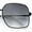 Black - Smoke, variant on Womens Curved Concave Face Rectangle Oversized Metal Rim Sunglasses Silver - Black