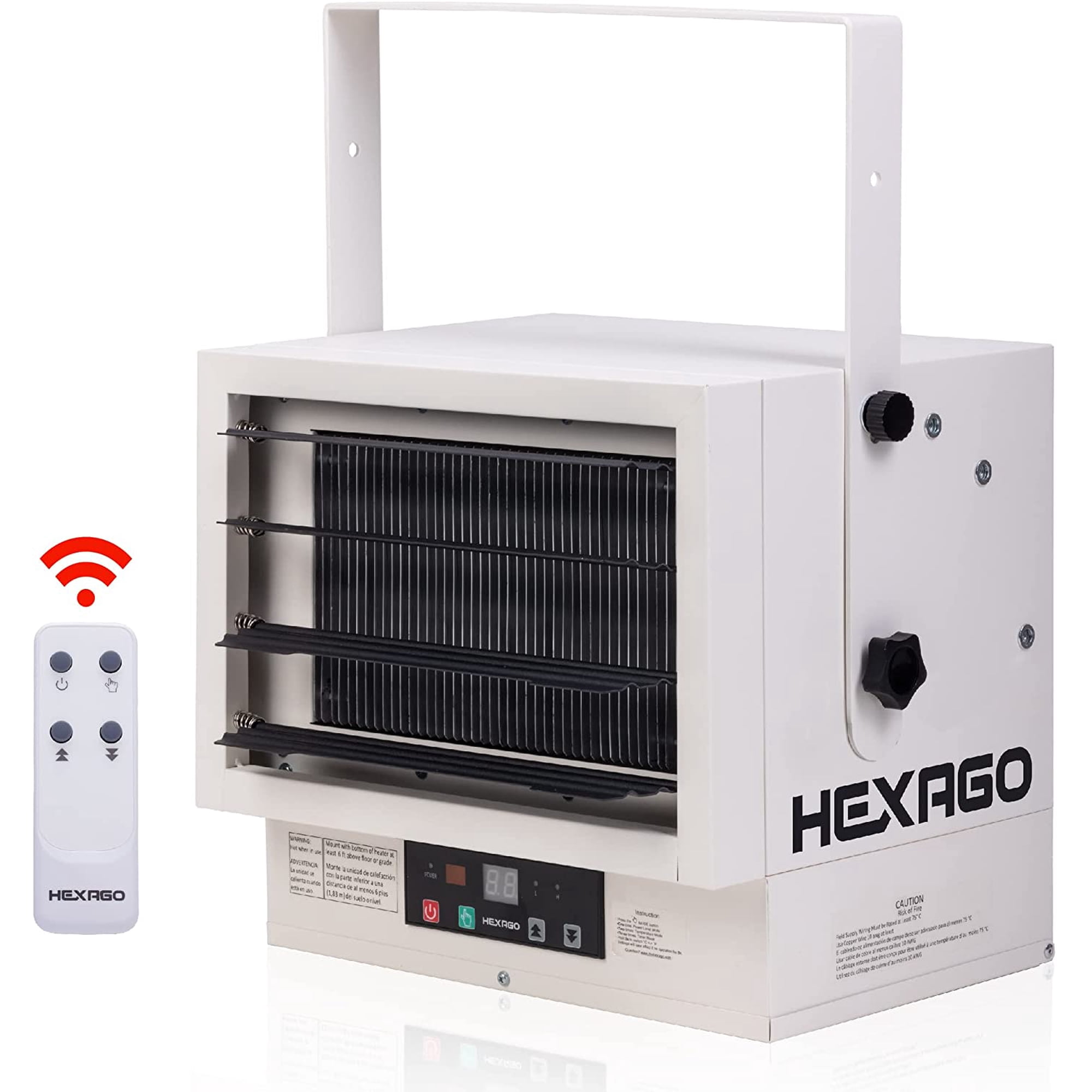 HEXAGO Industrial Indoor Electrical Garage Space Heater With Remote,  Thermostat ETL Listed - Walmart.com