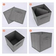 thumbnail image 3 of Unique Bargains Fabric Storage Cube Storage Bin Grey 11*10.6*10.6in, 3 of 6