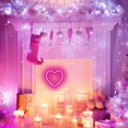 thumbnail image 2 of Luces de corazón de neón, señal de neón de corazón rosa, luz Led de corazón, para el hogar, luces de corazón operadas por USB/batería para dormitorio (rosa) JAMW Sencillez, 2 of 5