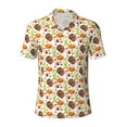 thumbnail image 2 of Daiia Holiday Thanksgiving Turkey Pattern Men’s Polo Shirts,Solid Deck Shirt,Classic Fit, Breathable Cotton Polo for Casual and Sport Wear-Large, 2 of 7