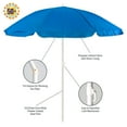 thumbnail image 2 of Bluewater Beach 6 Ft Tilt Beach Umbrella with UPF 50+ Sun Protection, Pink Stripe, New, 2 of 5