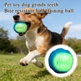 thumbnail image 4 of 6.5cm Glow in Dark Dog Chew Ball, TPR Night Light Toy for Aggressive Chewers, Bouncy Fetch Training Ball for Small Medium Dogs Puppies,Yellow, 4 of 5