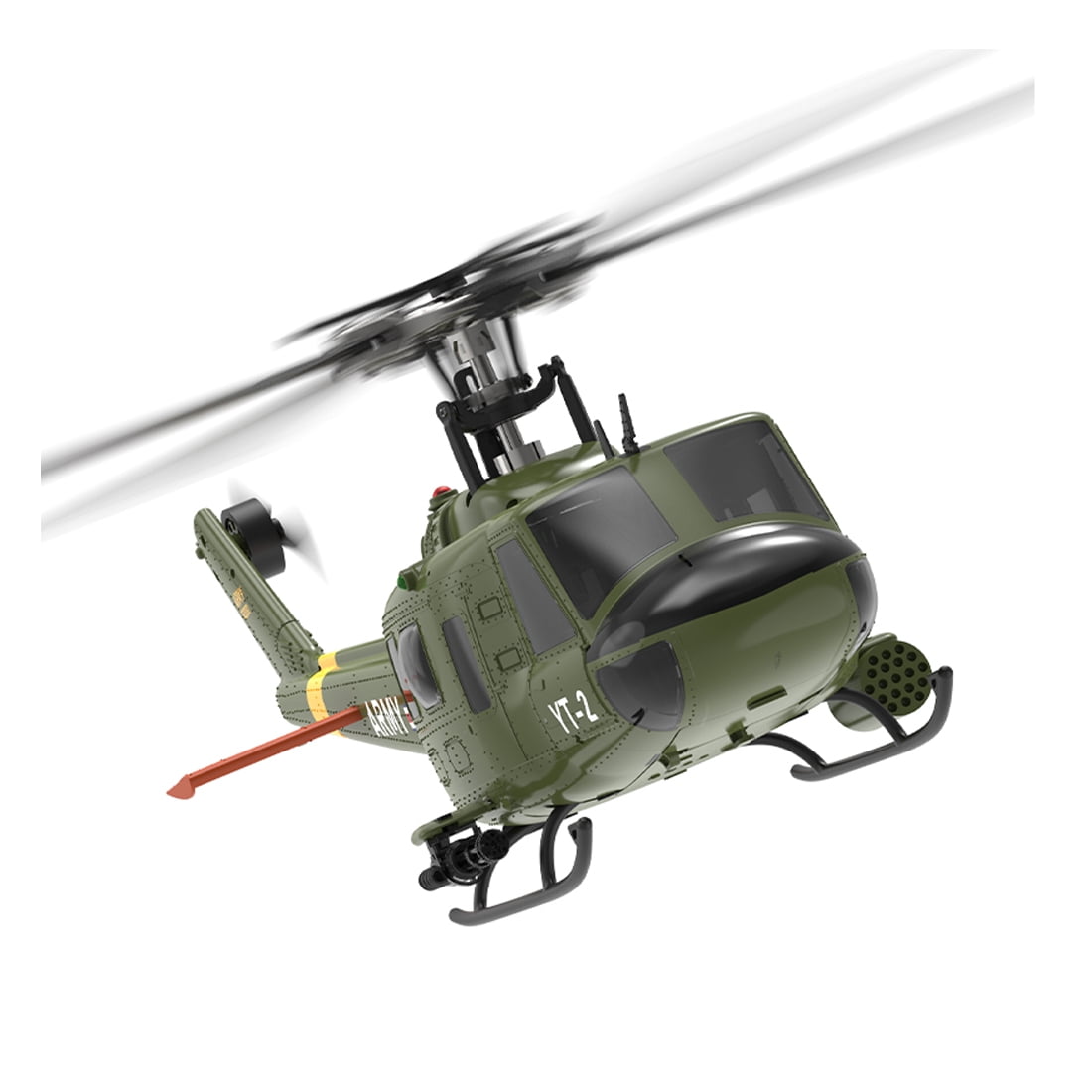 F07-V 6CH RC Helicopter, Flybarless UH-1 Huey Scale Model, 3D/6G Dual Mode Brushless Helicopter with Gyro Stabilization for Adults