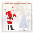 thumbnail image 2 of FASCK 5/6/7/8ft White Christmas Tree with Solid Metal Base, Modern Artificial Xmas Tree for Contemporary Home Office Decoration, 2 of 9