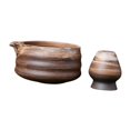 thumbnail image 4 of Ceremonial Matcha Bowl con soporte para el bateador Matcha Batchisk Stand Glazed Handmaded para Matcha Latte Family Gifts Amantes de té Amantes de té Marrón, 4 of 8