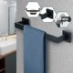 thumbnail image 4 of Toallero montado en la pared TUNC acero inoxidable SUS304 negro mate 40CM Sencillez, 4 of 5