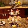 thumbnail image 4 of 3 Tier VINTAGE STYLE Morden Style Glass Cake Wedding Cupcake Biscuit Food Stand, 4 of 5