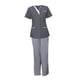 thumbnail image 2 of Uniformes de enfermería, conjuntos de batas para mujer, disfraz de enfermera cómodo para médico, pantalones deportivos superiores para esteticista de Gris Yinane Uniforme de enfermera, 2 of 8