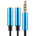 thumbnail image 2 of Fairnull Audio Splitter Cable 3.5mm Male to 2 Port Female Extension Aux Cord Adapter, 2 of 8