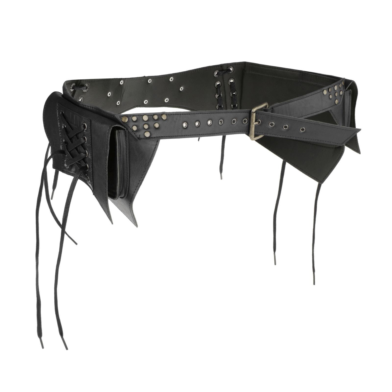 Fashion Fanny Pack Costume Bags Wallet Adjustable Steampunk Waist Bag Pouch for Black