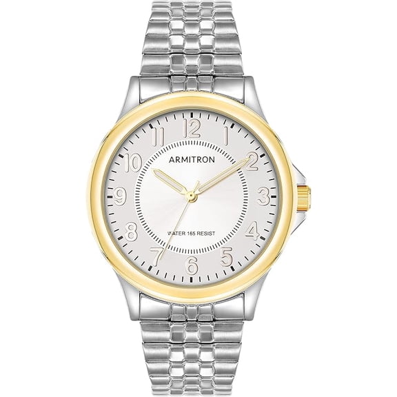 Armitron Men's Metal Expansion Bracelet Watch, 20/5568SVTT