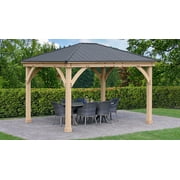 Yardistry 11 ft. x 13ft. Meridian Gazebo with Graphite Aluminum Roof