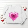 thumbnail image 3 of Valentines Day Sweatshirts Women Cute Heart Funny Valentine Pullover Sweater Tops Casual Long Sleeve Shirts, XL White, 3 of 6